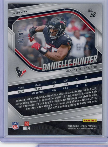 Danielle Hunter 2025 Panini Prizm gold choice #'d 05/10