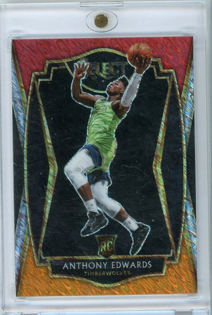 Anthony Edwards 2020 Panini Select Orange Shimmer rookie card