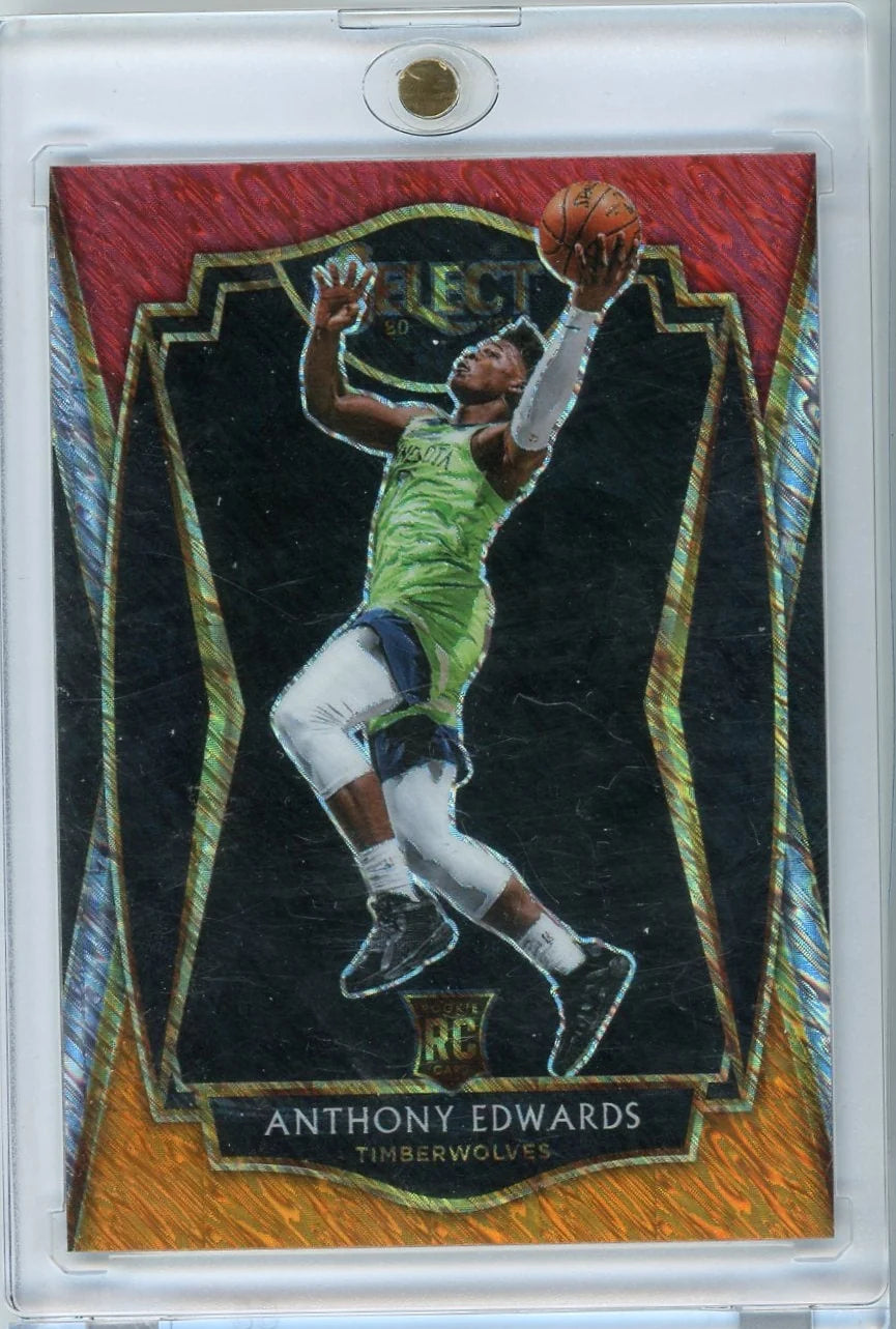 Anthony Edwards 2020 Panini Select Orange Shimmer rookie card