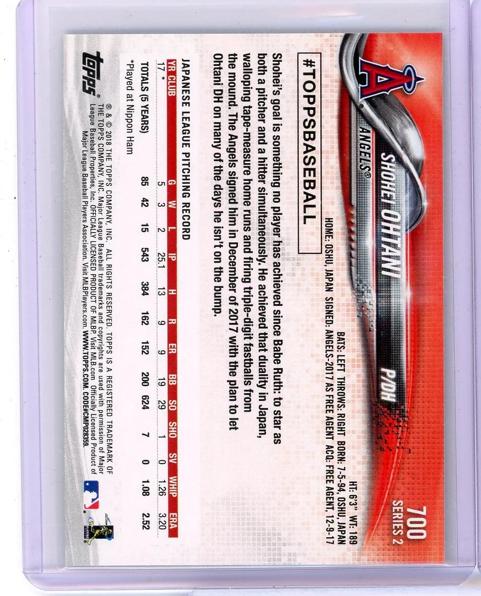 Shohei Ohtani 2018 Topps S2 RC #700