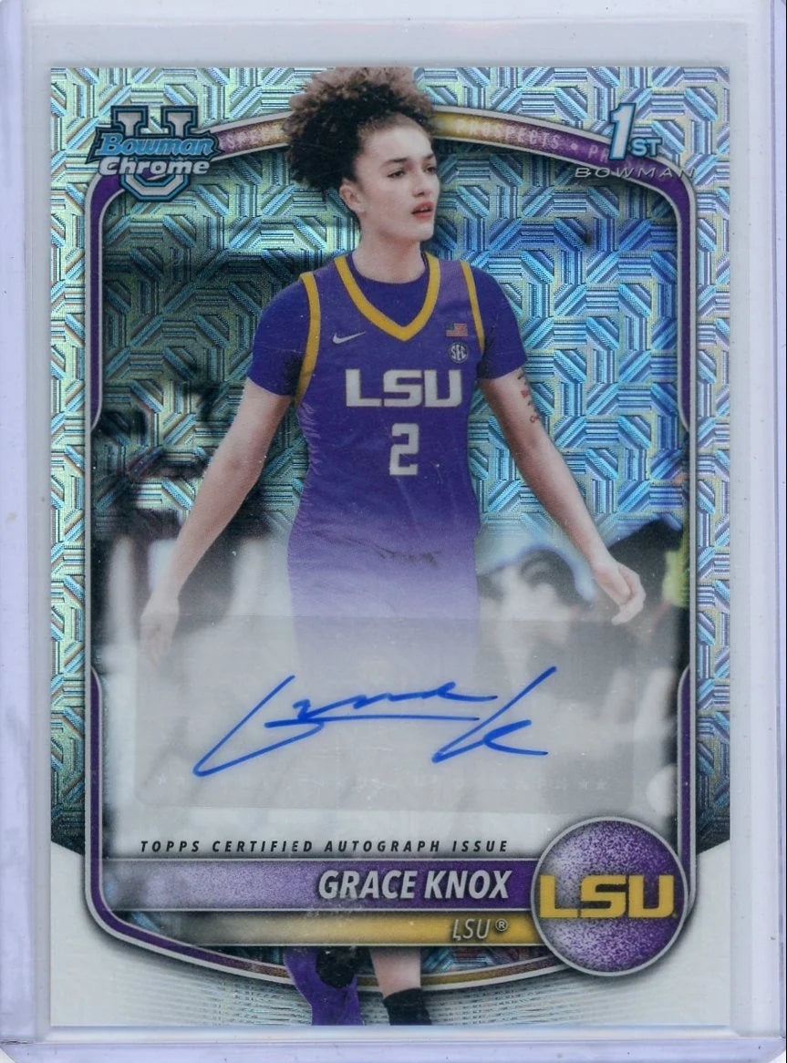 Grace Knox 2025-26 1st Bowman Chrome mojo autograph