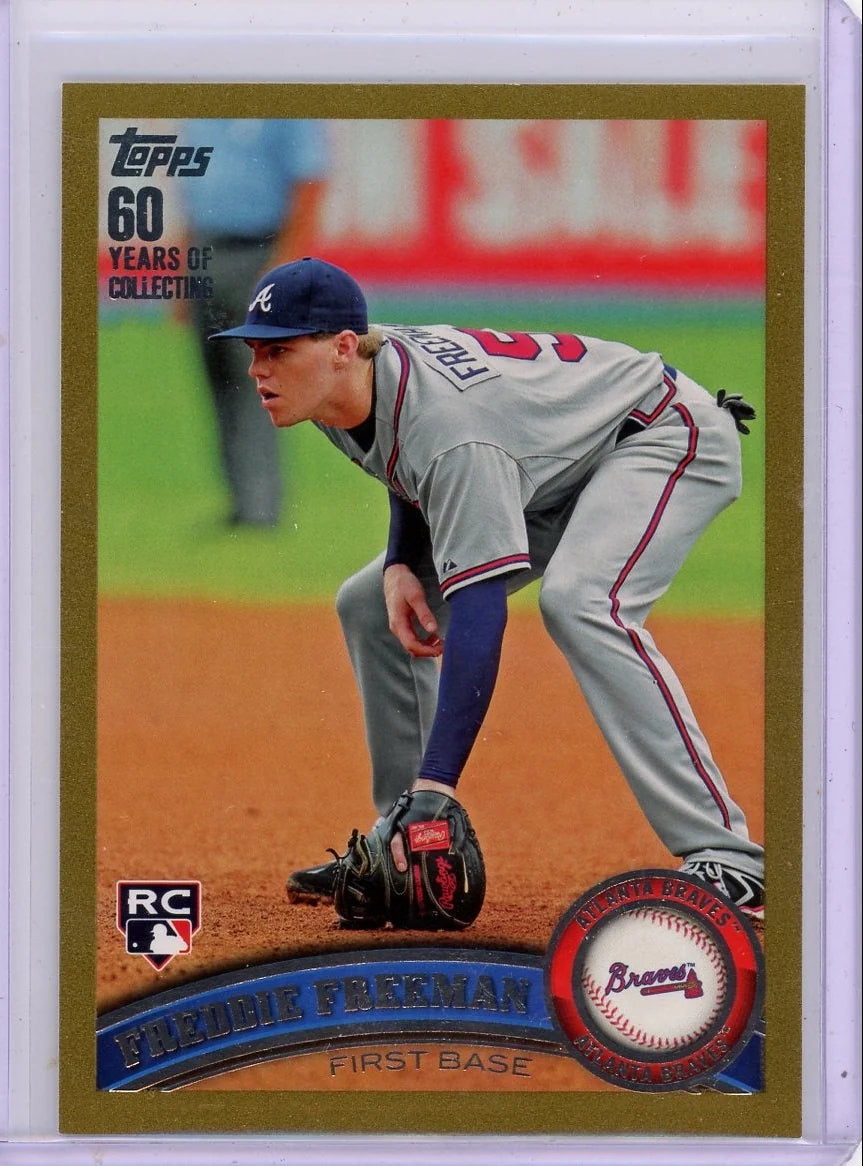 Freddie Freeman 2011 Topps Rookie Card Gold #'d 1147/2011