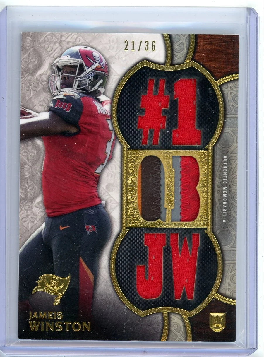 Jameis Winston 2015 Topps Triple Threads relic RC #'d 21/36