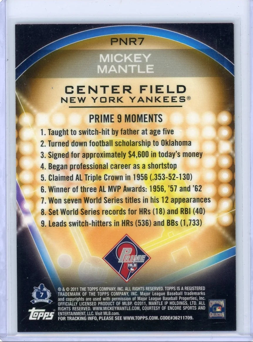 Mickey Mantle 2011 Topps Prime 9