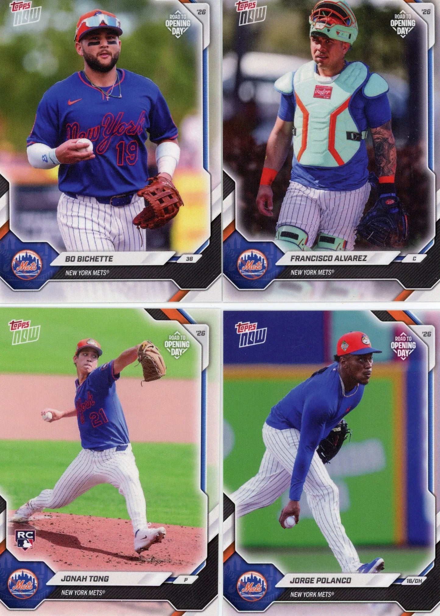 2026 MLB Topps Now New York Mets 11-Card Team Set