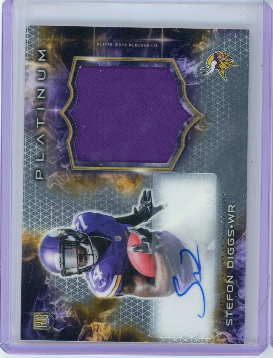 Stefon Diggs 2015 Topps Platinum Rookie Patch Autograph