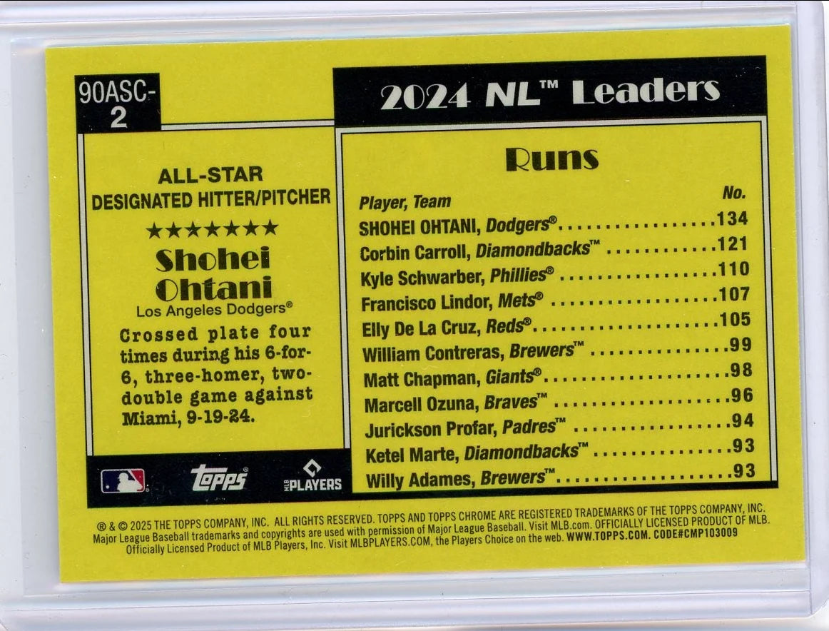 Shohei Ohtani 2025 Topps Series 1 All Star National League Mojo Refractor