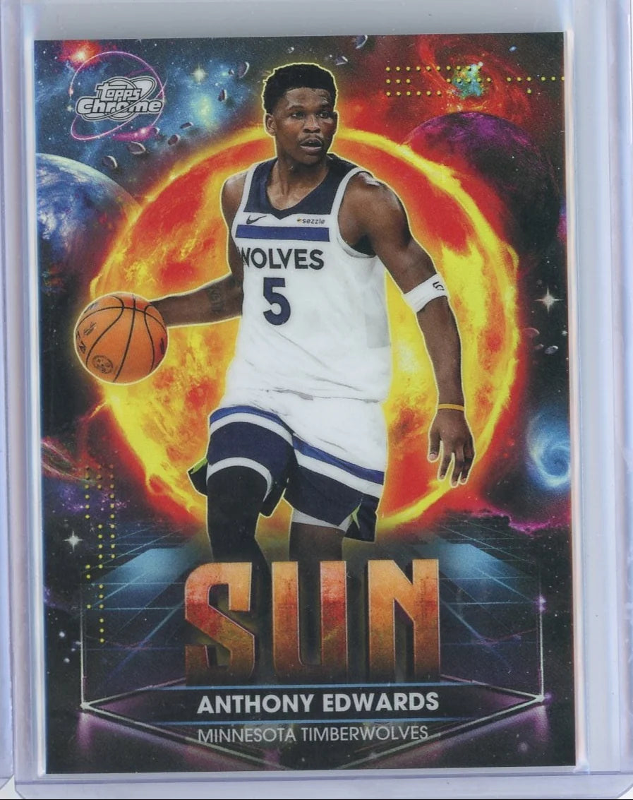 Anthony Edwards 2025 Topps Cosmic Chrome Planetary Pursuit Sun