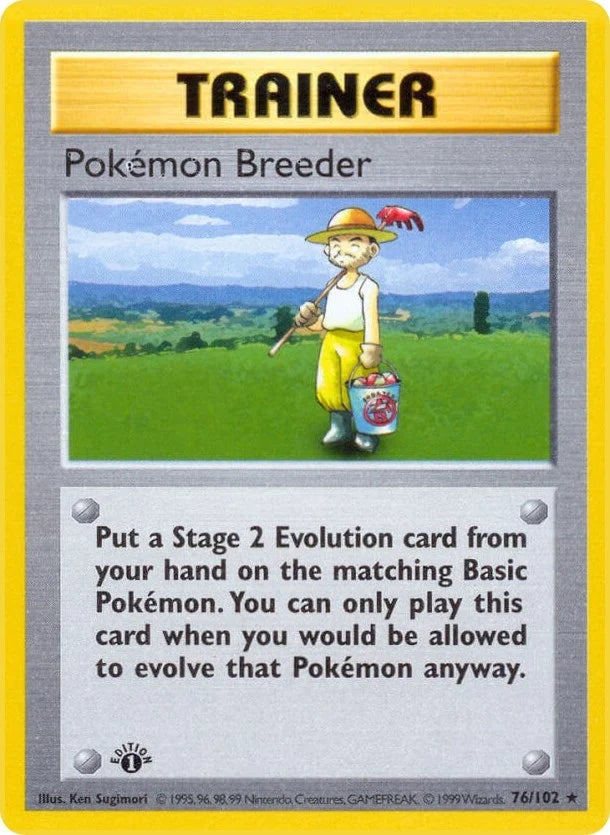 Pokemon Breeder (076/102) (Base Set (Shadowless)) (BSS)