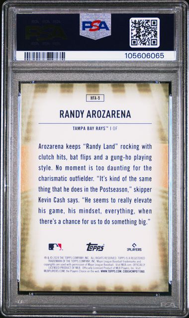 Randy Arozarena 2024 Topps Home Field Advantage PSA 9