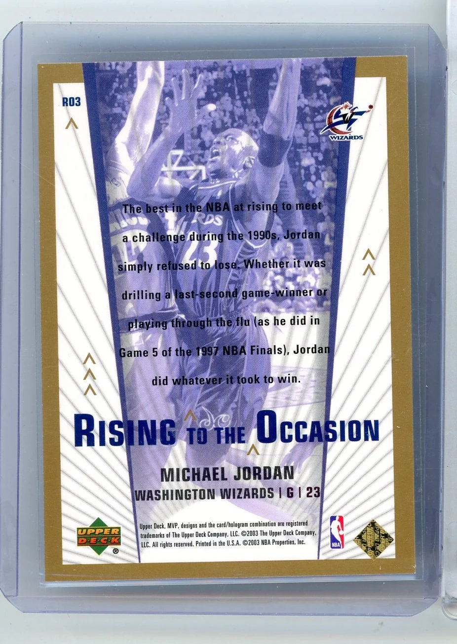 Michael Jordan 2003 Upper Deck Rising to the Occasion foil