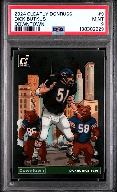 Dick Butkus 2024 Panini Clearly Donruss Downtown PSA 9