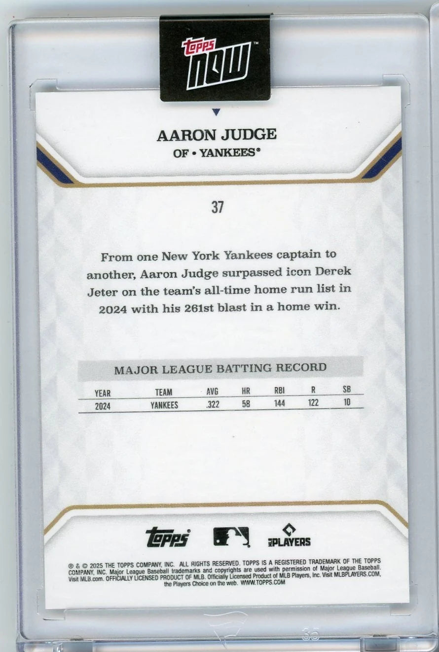 Aaron Judge 2025 Topps Now MVP Collection Gold #'d 11/50