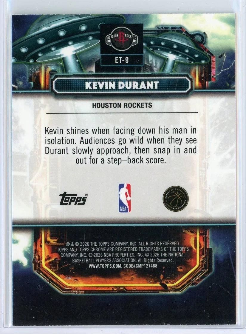 2025-2026 Kevin Durant Topps Cosmic Chrome Extra Terrestrial ET-9 /99