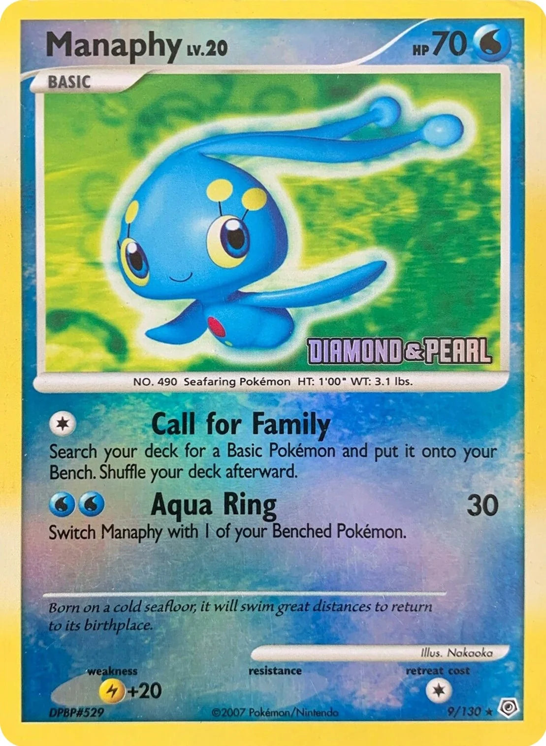 Manaphy - 9/130 [Diamond & Pearl] (009/130) (Burger King Promos) (BKP)