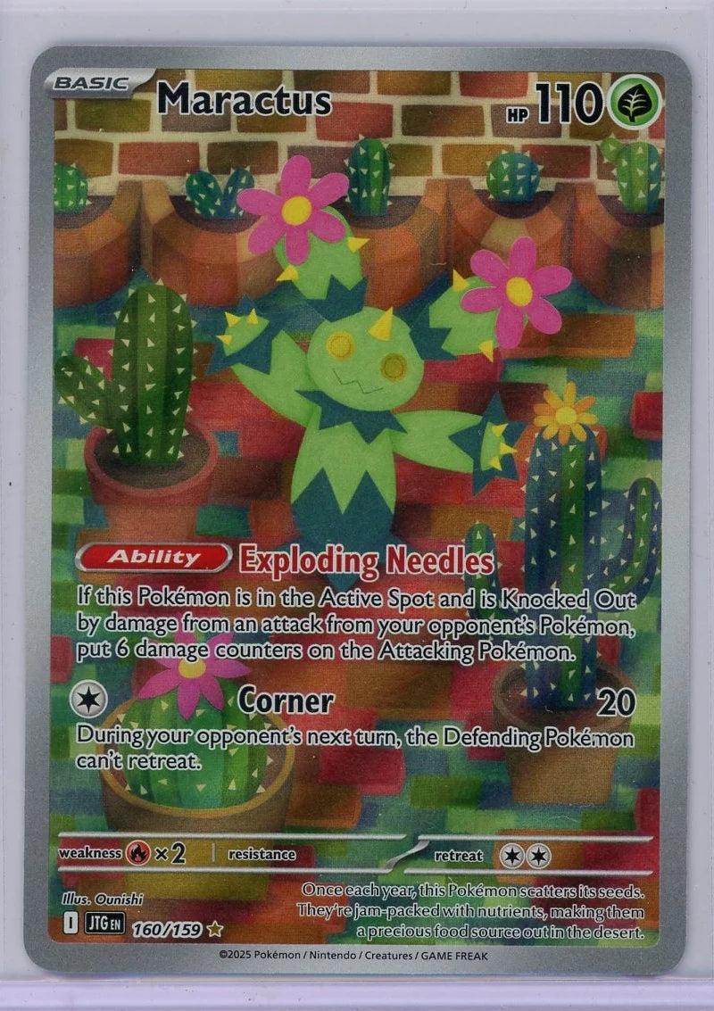 Maractus 2025 Pokémon Journey Together Illustration Rare #160/159
