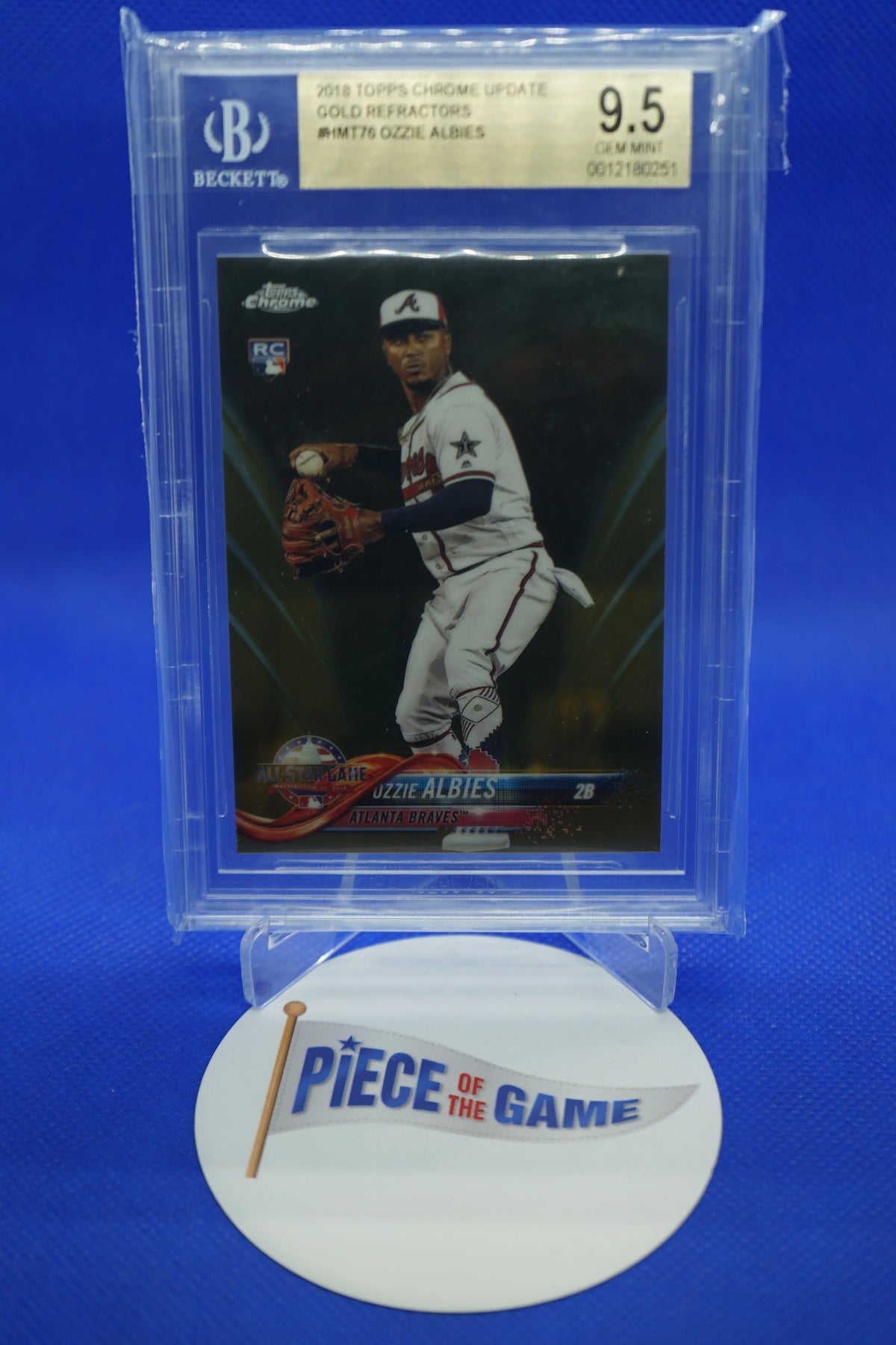 2018 Topps Chrome Update Gold Refractors Ozzie Albies 24/50 BGS 9.5 0012180251