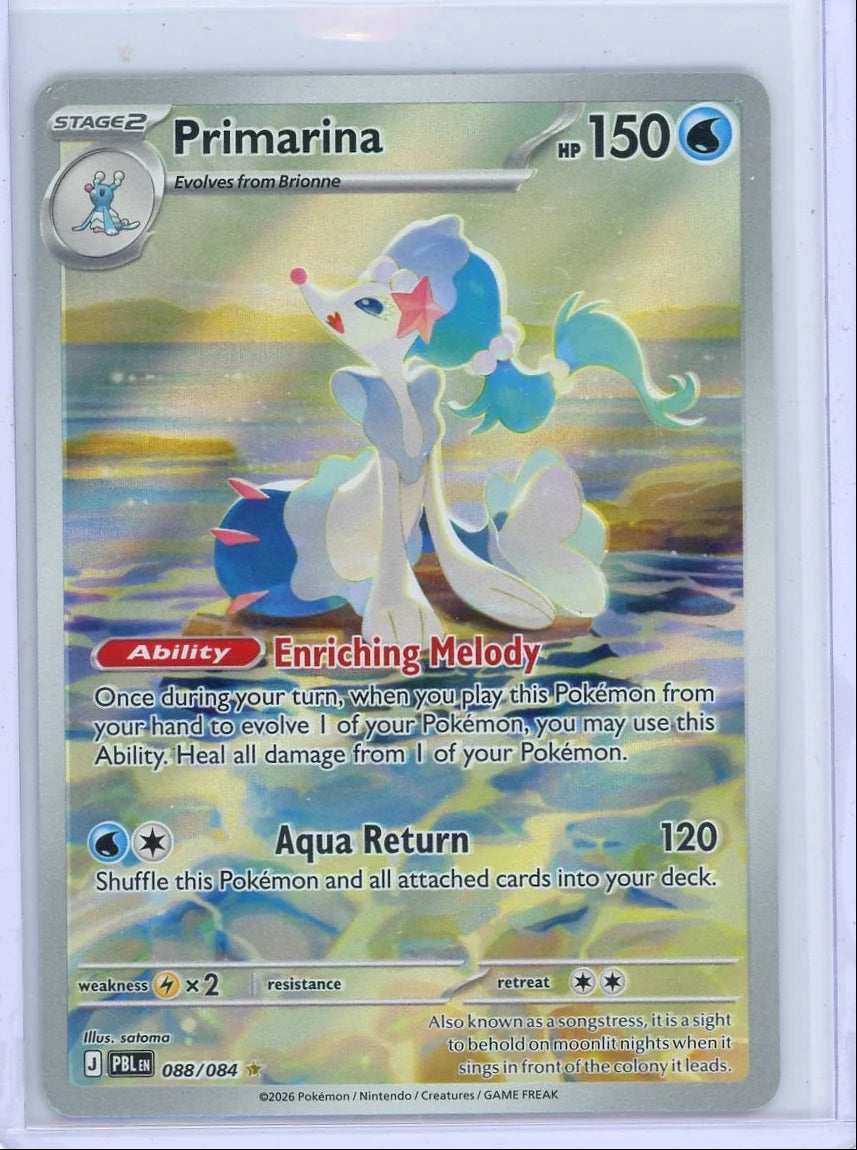 Primarina 2026 Pokemon Pitch Black Illustration rare #088/084