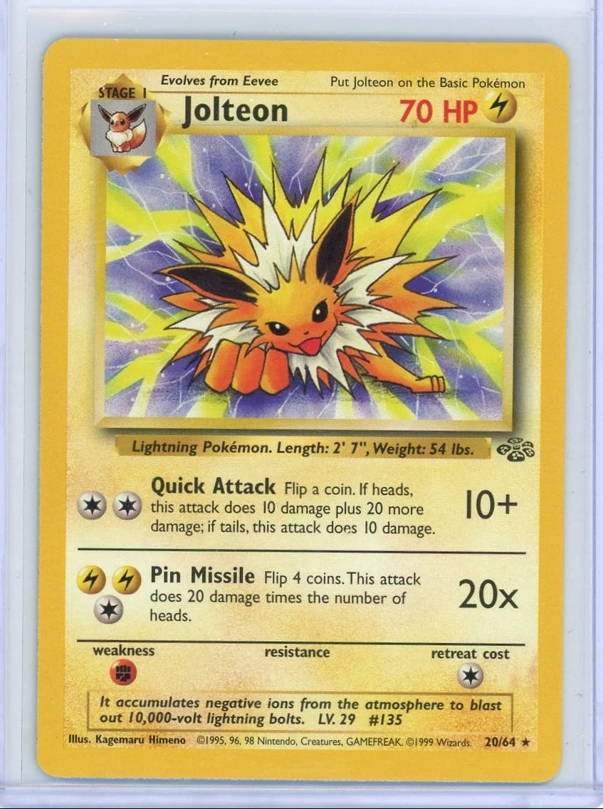 Jolteon Pokémon Jungle Non Holo #20/64