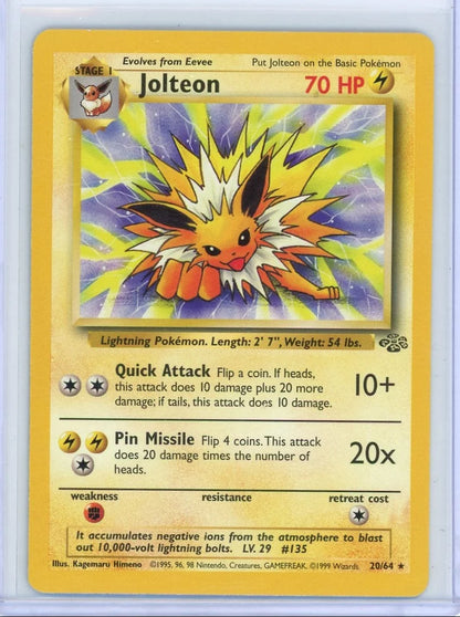 Jolteon Pokémon Jungle Non Holo #20/64