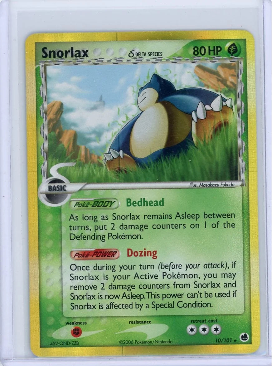 Snorlax Pokémon Dragon Frontiers Delta Species Holo #10/101