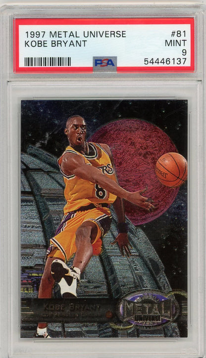 Kobe Bryant 1997 Metal Universe #81 PSA 9