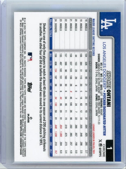 Shohei Ohtani 2025 Topps Chrome Sepia Refractor
