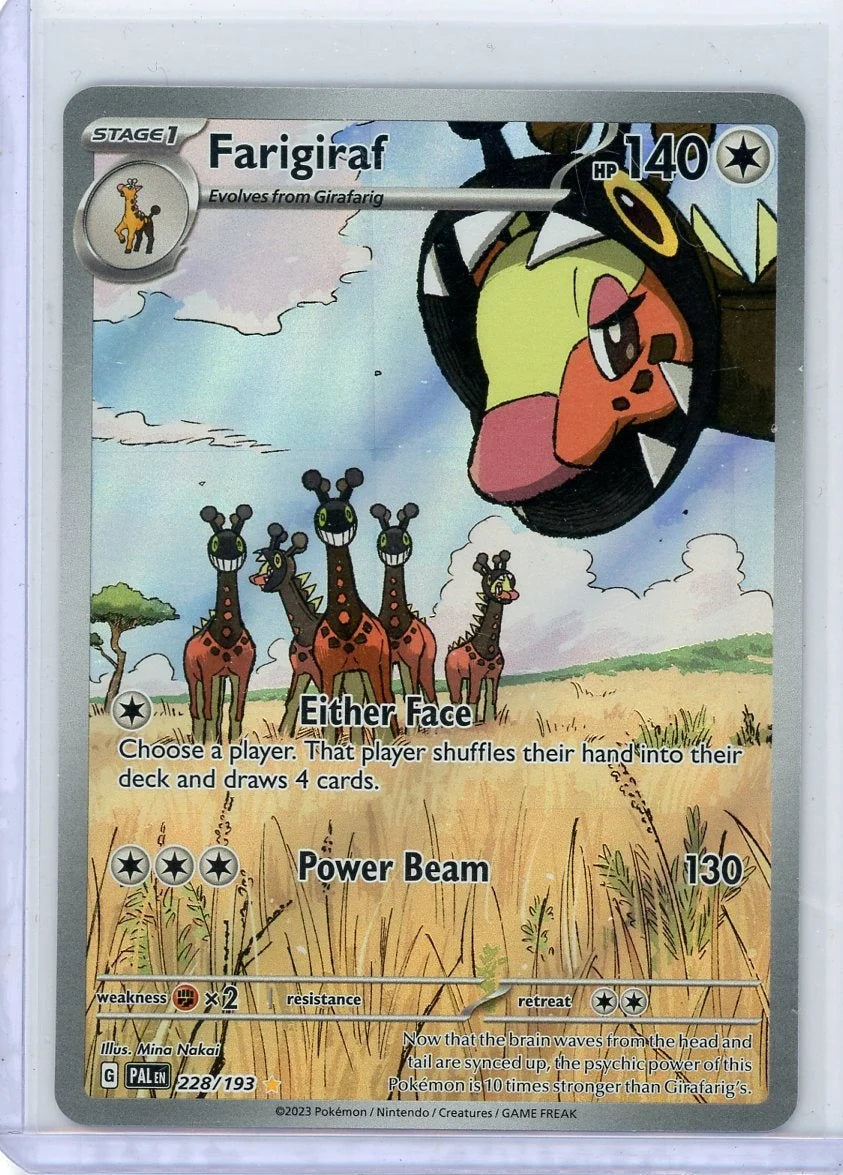 Farigiraf 2023 Pokemon Paldea Evolved Illustration rare #228/193