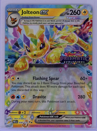 Jolteon EX Pokémon Prismatic Evolutions #030/131 (STAMP)