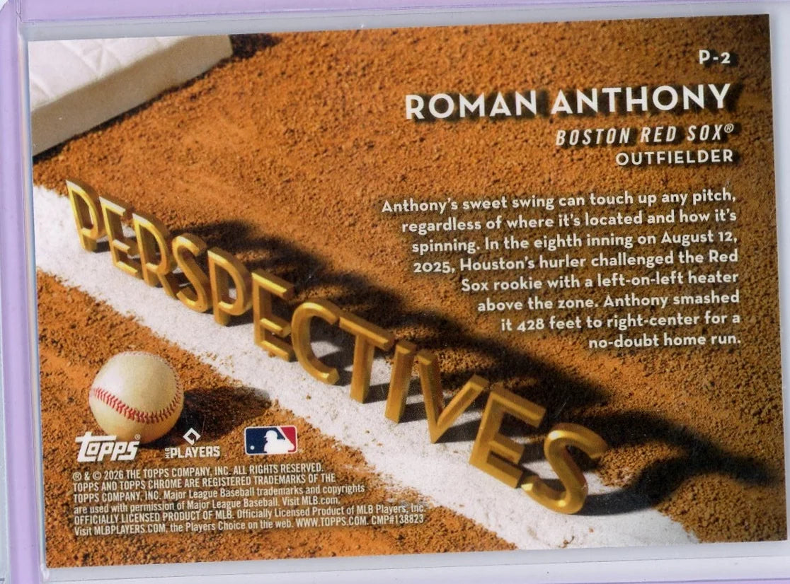 Roman Anthony 2026 Topps Chrome Perspectives Geometric Refractor RC