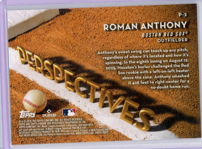 Roman Anthony 2026 Topps Chrome Perspectives Geometric Refractor RC