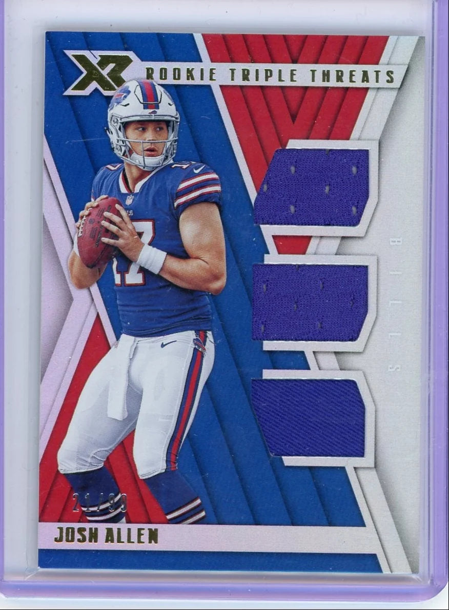 Josh Allen 2018 Panini XR Rookie Triple Threats #'d 21/99