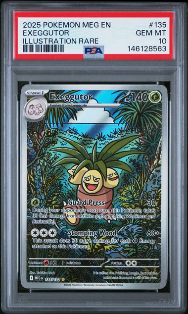 Exeggutor Pokémon Mega Evolution Illustration Rare #135/132 PSA 10