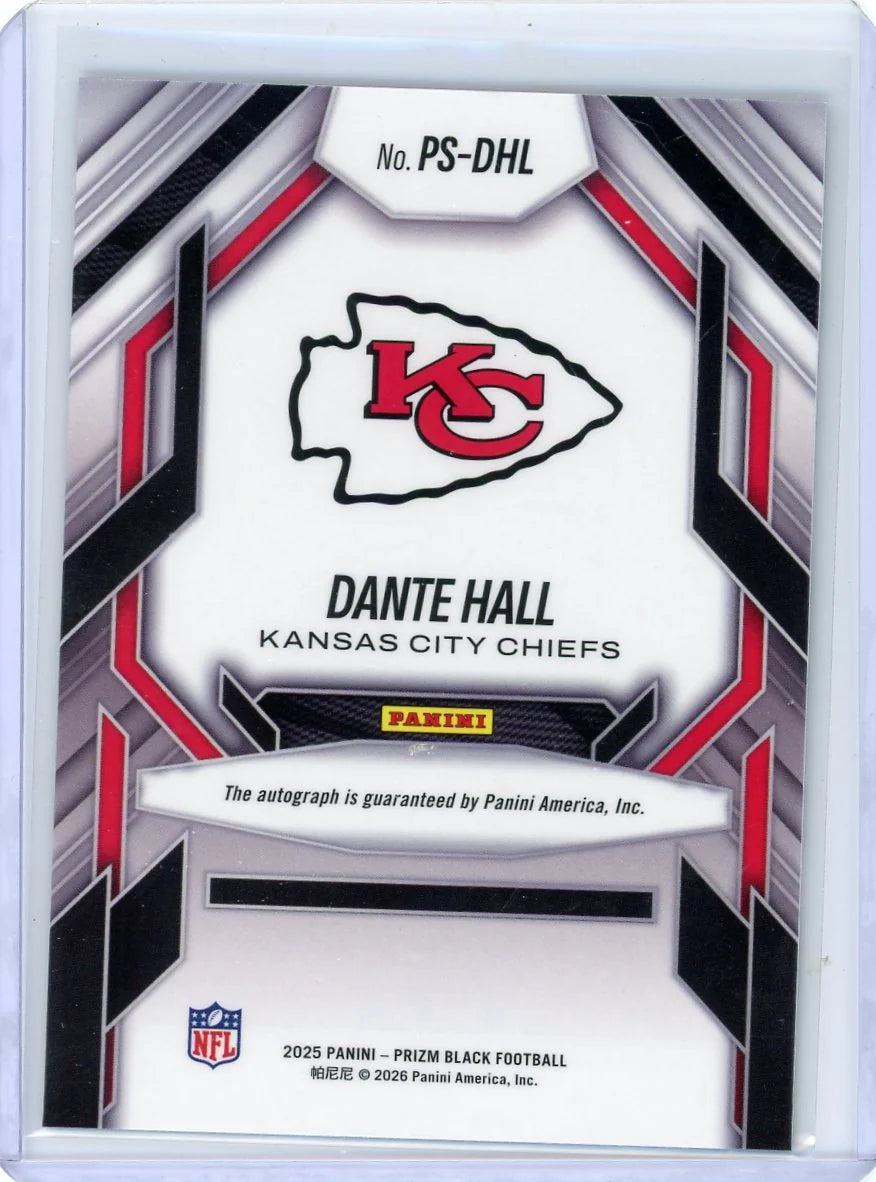 Dante Hall 2025 Panini Prizm Black Prolific Signatures Auto