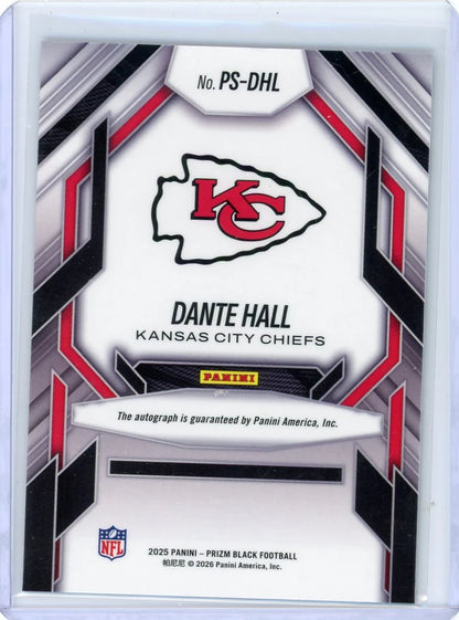 Dante Hall 2025 Panini Prizm Black Prolific Signatures Auto