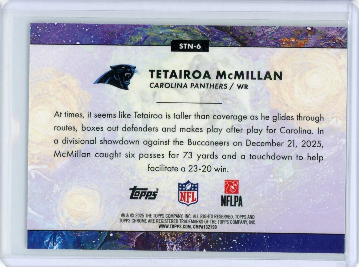 Tetairoa McMillan 2025 Topps Cosmic Stars In The Night Refractor