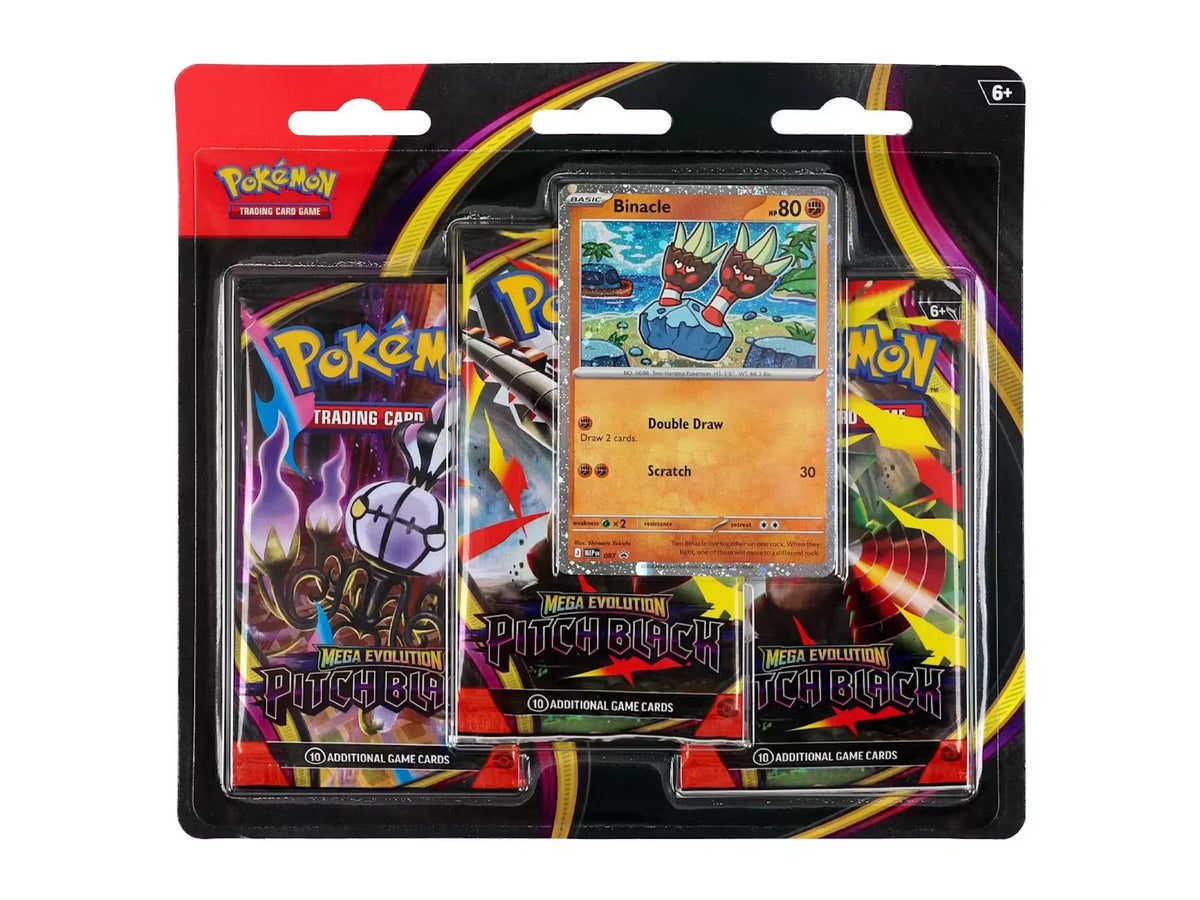 Pokémon Mega Evolution Pitch Black 3-Pack Blister Binacle