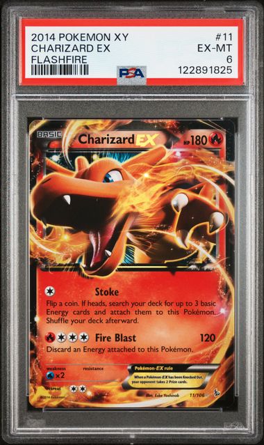Charizard EX Pokémon XY Flashfire Ultra-Rare #11/106 PSA 6