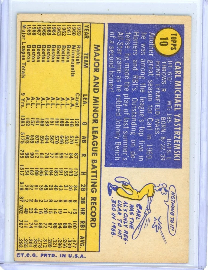 Carl Yastrzemski 1970 Topps #10