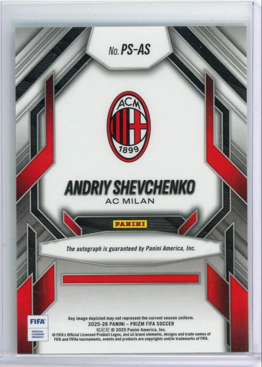 Andriy Shevchenko 2025-26 Panini Prizm FIFA Prolific autograph