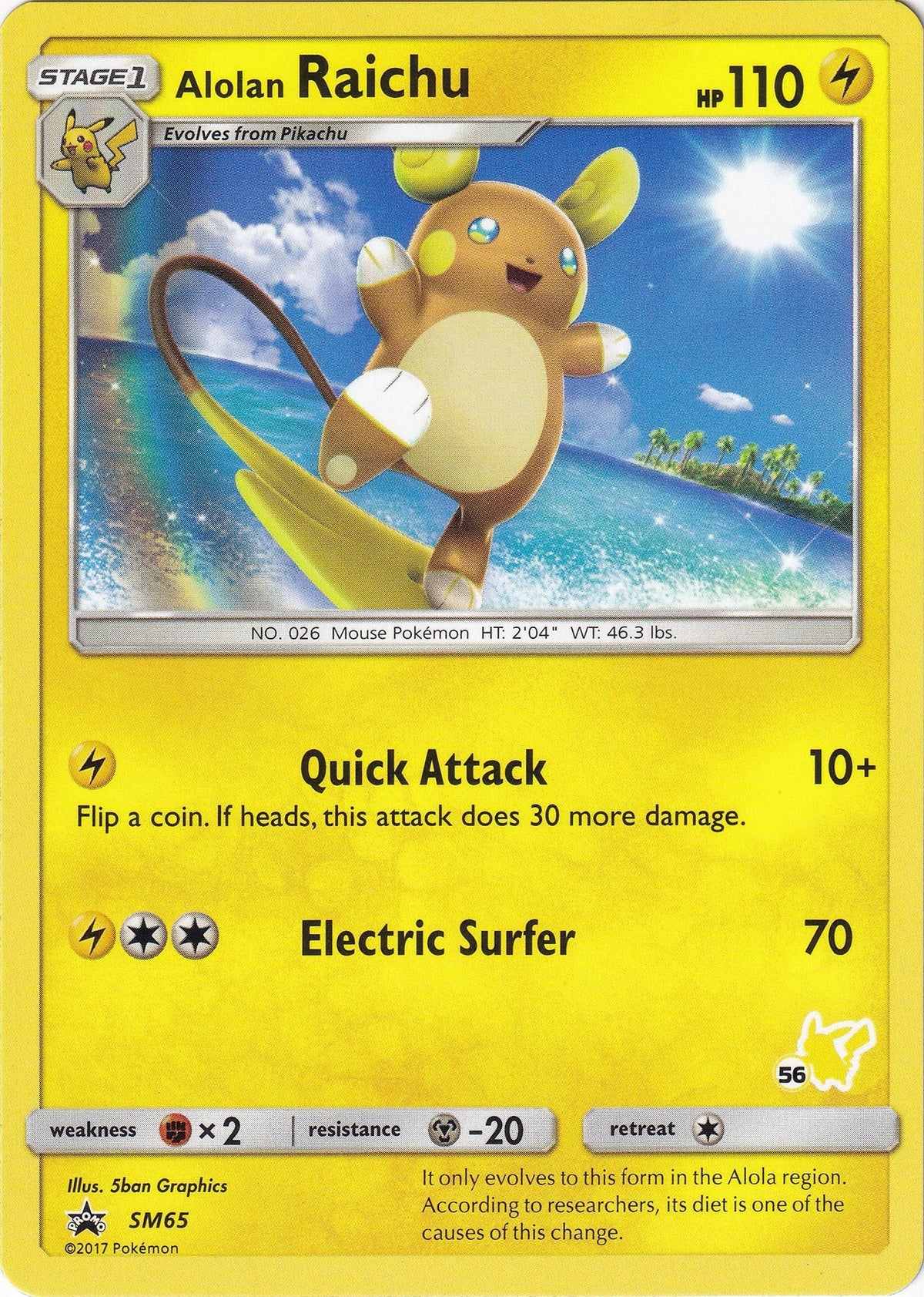 Alolan Raichu - SM65 (#56 Pikachu Stamped) (SM65) (Battle Academy) (BTA)