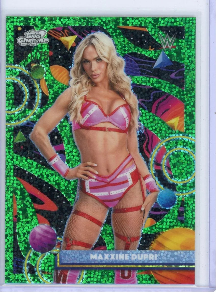 Maxxine Dupri 2026 Topps Cosmic Chrome Green Space Dust #'d 01/75