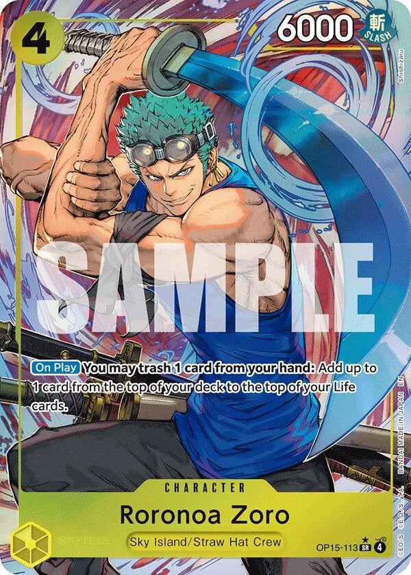 Roronoa Zoro (OP15-113) (Alternate Art) (OP15-113) (Adventure on Kami's Island) (OP15-EB04)