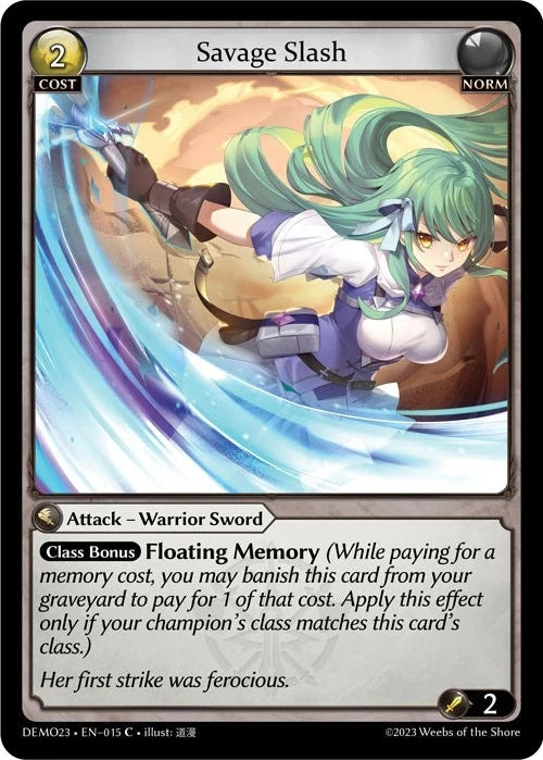 Savage Slash (015) (2023 Demo Deck) (DEMO23)