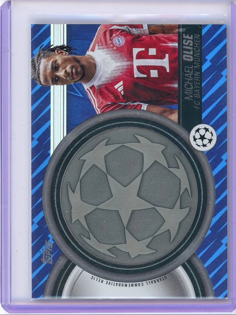 Michael Olise 2025-26 Topps UEFA Club Competitions Starball Commemorative Relic