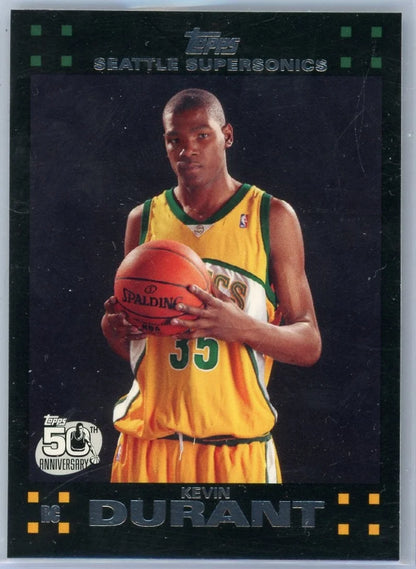 Kevin Durant 2007-08 Topps rookie card black border