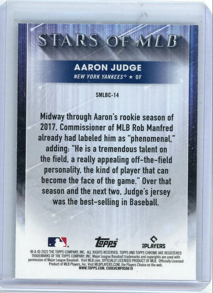 Aaron Judge 2022 Topps Chrome Stars of MLB
