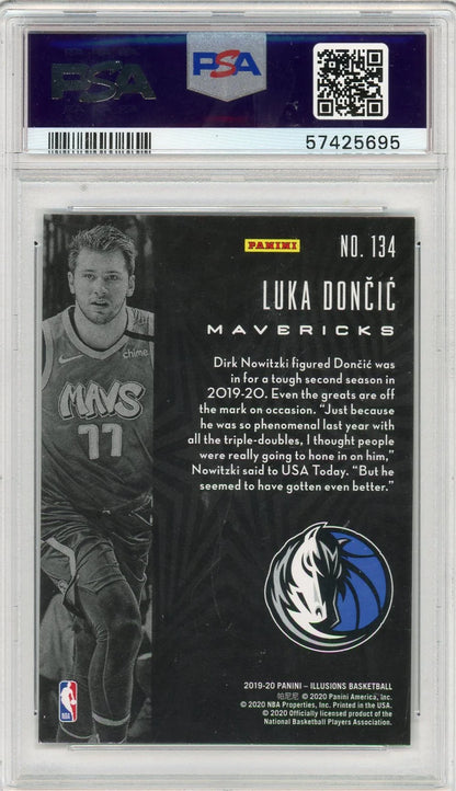 Luka Doncic 2019 Panini Illusions Trophy Collection Sapphire PSA 10