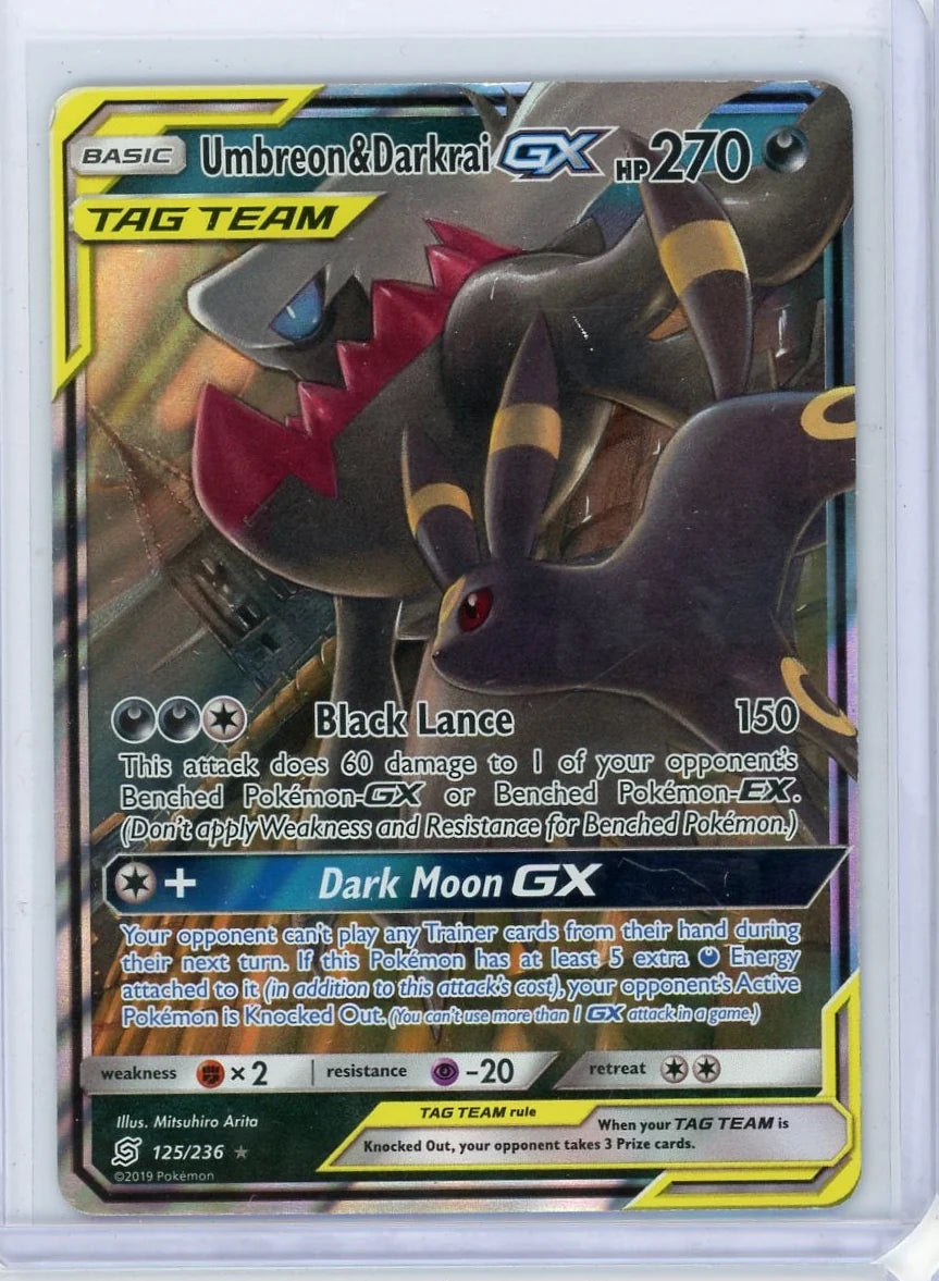 Umbreon & Darkrai GX Pokémon Unified Minds Ultra-Rare #125/236