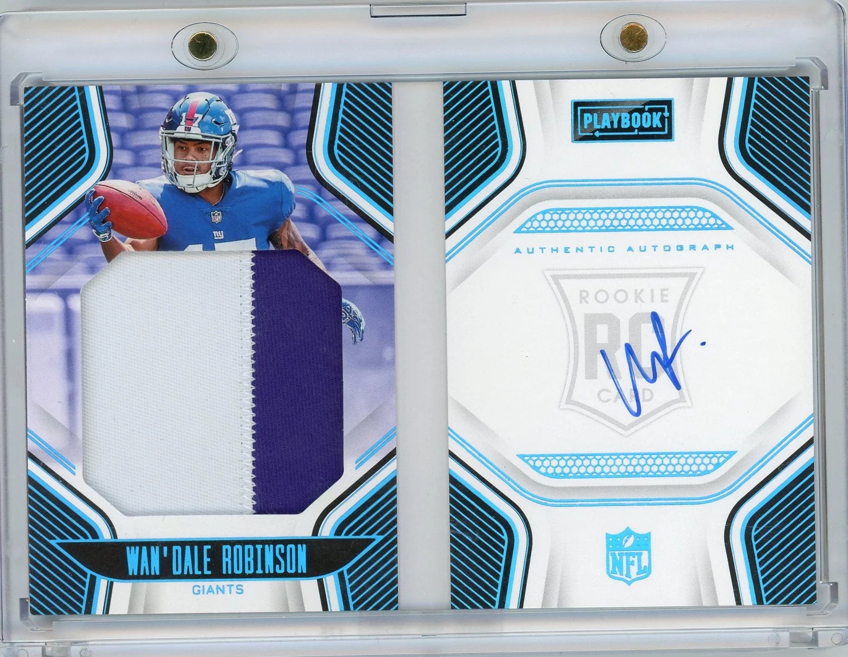 Wan'Dale Robinson 2022 Panini Playbook Rookies Playbook Jersey Autograph #'d 16/49